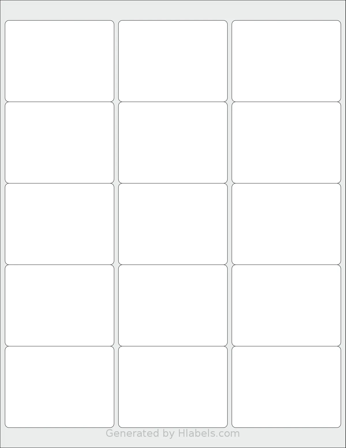 NextDayLabels® NDL-1231 template with 15 rectangular 2.68 x 2 inch labels per sheet, on Letter-size adhesive blank label sheets.