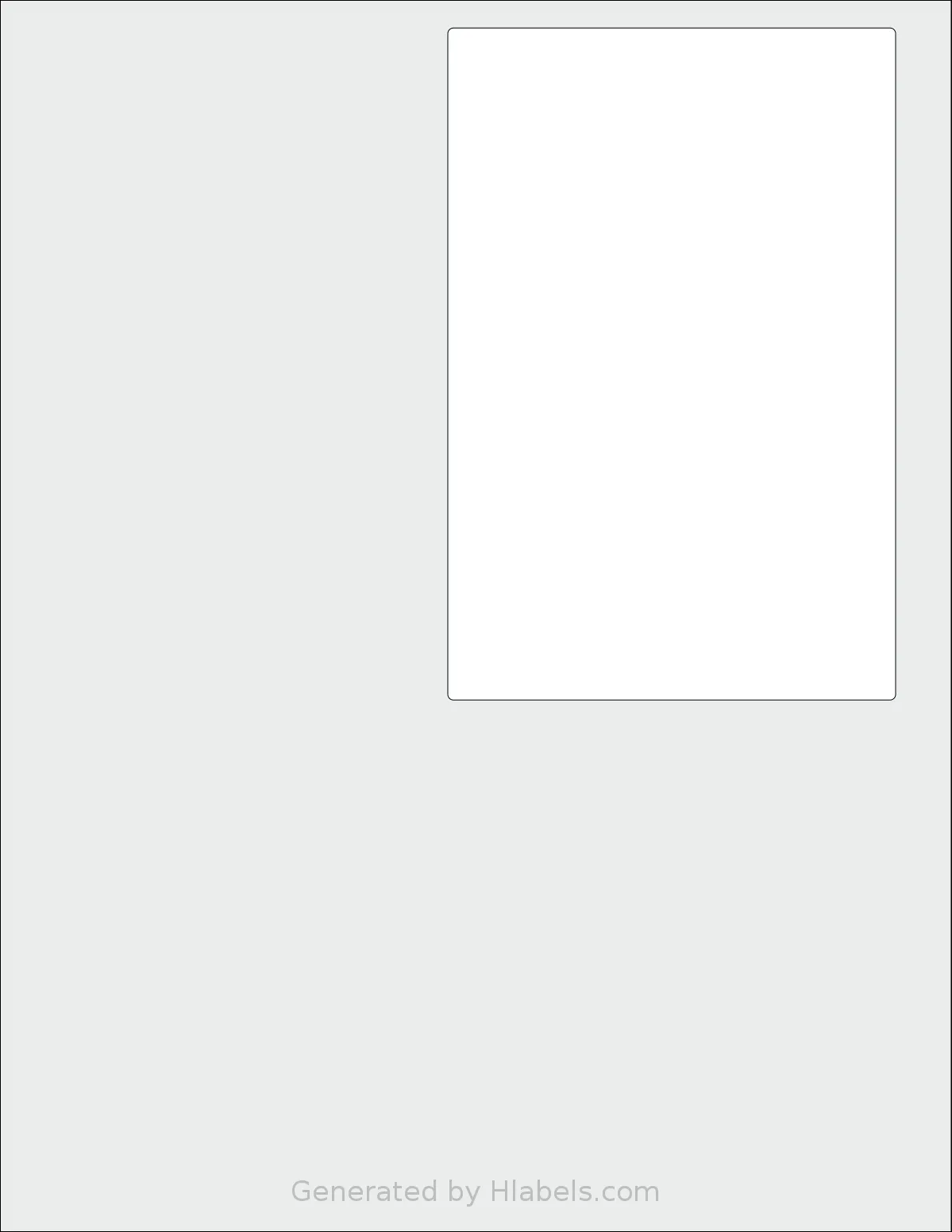 NextDayLabels® NDL-1407 template with 1 rectangular 4 x 6 inch labels per sheet, on Letter-size adhesive blank label sheets.