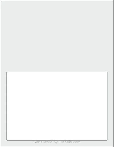 NextDayLabels® NDL-1408 template with 1 rectangular 7.5 x 5.125 inch labels per sheet, on Letter-size adhesive blank label sheets.