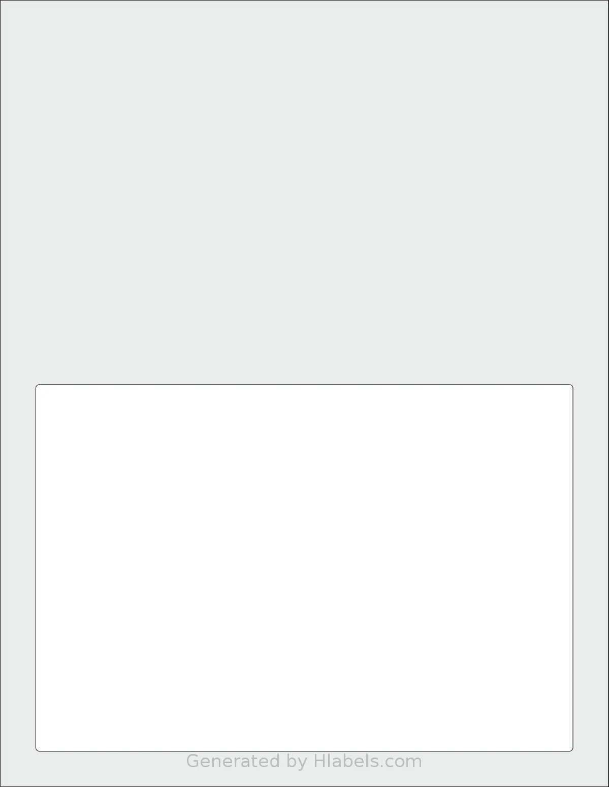 NextDayLabels® NDL-1408 template with 1 rectangular 7.5 x 5.125 inch labels per sheet, on Letter-size adhesive blank label sheets.