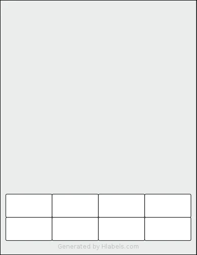 NextDayLabels® NDL-1510 Template NextDayLabels® NDL-1510 template with 8 rectangular 2 x 1 inch labels per sheet, on Letter-size adhesive blank label sheets.