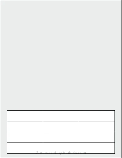 NextDayLabels® NDL-1600 Template NextDayLabels® NDL-1600 template with 12 rectangular 2.5 x 0.75 inch labels per sheet, on Letter-size adhesive blank label sheets.
