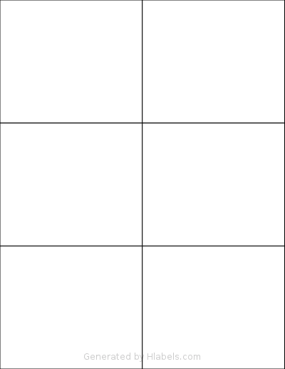 NextDayLabels® NDL-6UP Template NextDayLabels® NDL-6UP template with 6 rectangular 4.25 x 3.666 inch labels per sheet, on Letter-size adhesive blank label sheets.