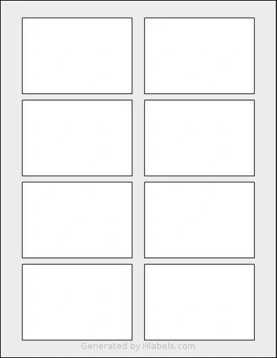 Nicbuy® 233x3375 template with 8 rectangular 3.375 x 2.33 inch labels per sheet, on Letter-size adhesive blank label sheets.