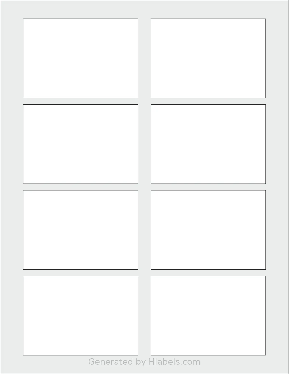 Nicbuy® 233x3375 template with 8 rectangular 3.375 x 2.33 inch labels per sheet, on Letter-size adhesive blank label sheets.