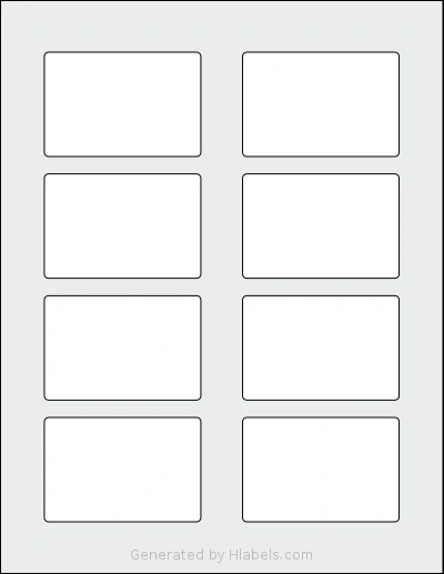 Nicbuy® 2x3 template with 8 rectangular 3 x 2 inch labels per sheet, on Letter-size adhesive blank label sheets.