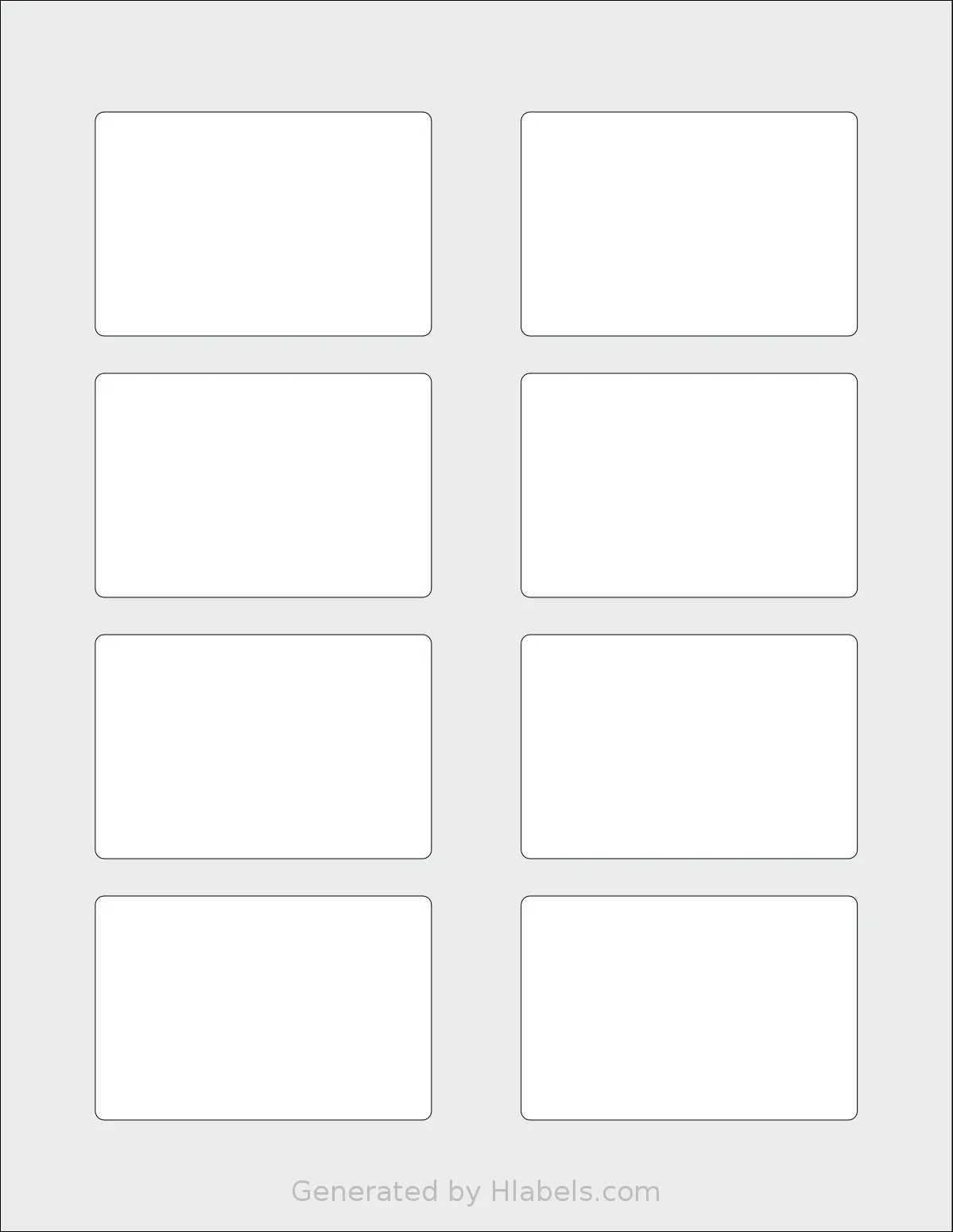 Nicbuy® 2x3 template with 8 rectangular 3 x 2 inch labels per sheet, on Letter-size adhesive blank label sheets.