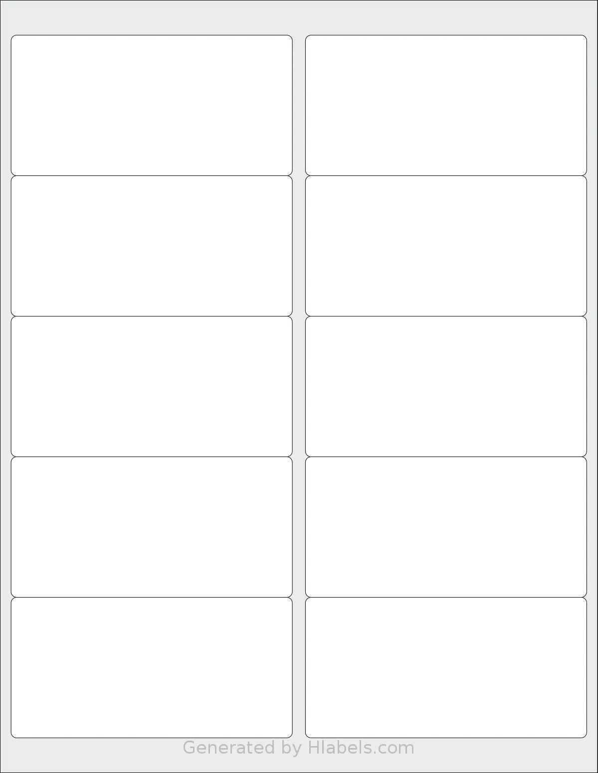 Nicbuy® 2x4 template with 10 rectangular 4 x 2 inch labels per sheet, on Letter-size adhesive blank label sheets.