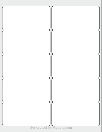 OausTect® 5163 template with 10 rectangular 4 x 2 inch labels per sheet, on Letter-size adhesive blank label sheets.