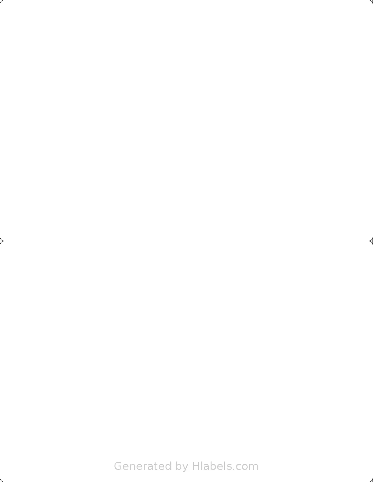 OausTect® 8126 template with 2 rectangular 8.5 x 5.5 inch labels per sheet, on Letter-size adhesive blank label sheets.