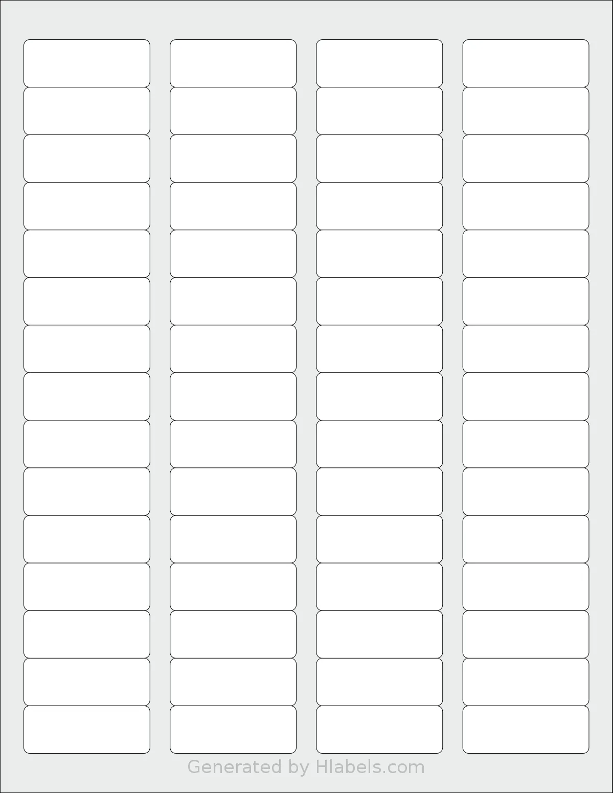 OfficeSmartLabels® O-LWS060-1-S template with 60 rectangular 1.75 x 0.66 inch labels per sheet, on Letter-size adhesive blank label sheets.