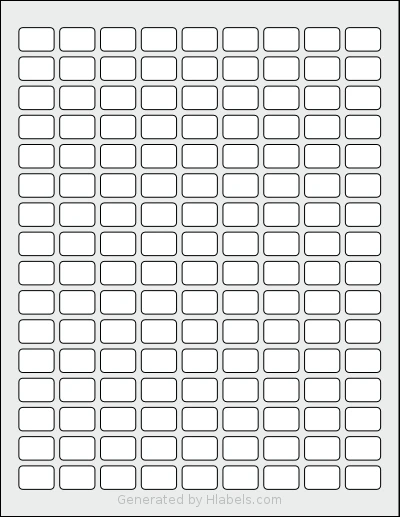 OfficeSmartLabels® O-LWS144-1-S template with 144 rectangular 0.75 x 0.5 inch labels per sheet, on Letter-size adhesive blank label sheets.