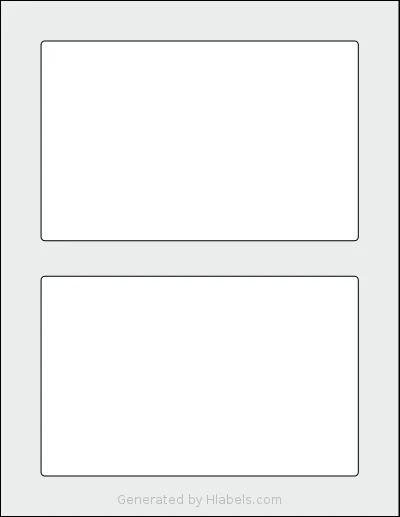 OfficeSmartLabels® O-LWST01 template with 2 rectangular 6.75 x 4.25 inch labels per sheet, on Letter-size adhesive blank label sheets.