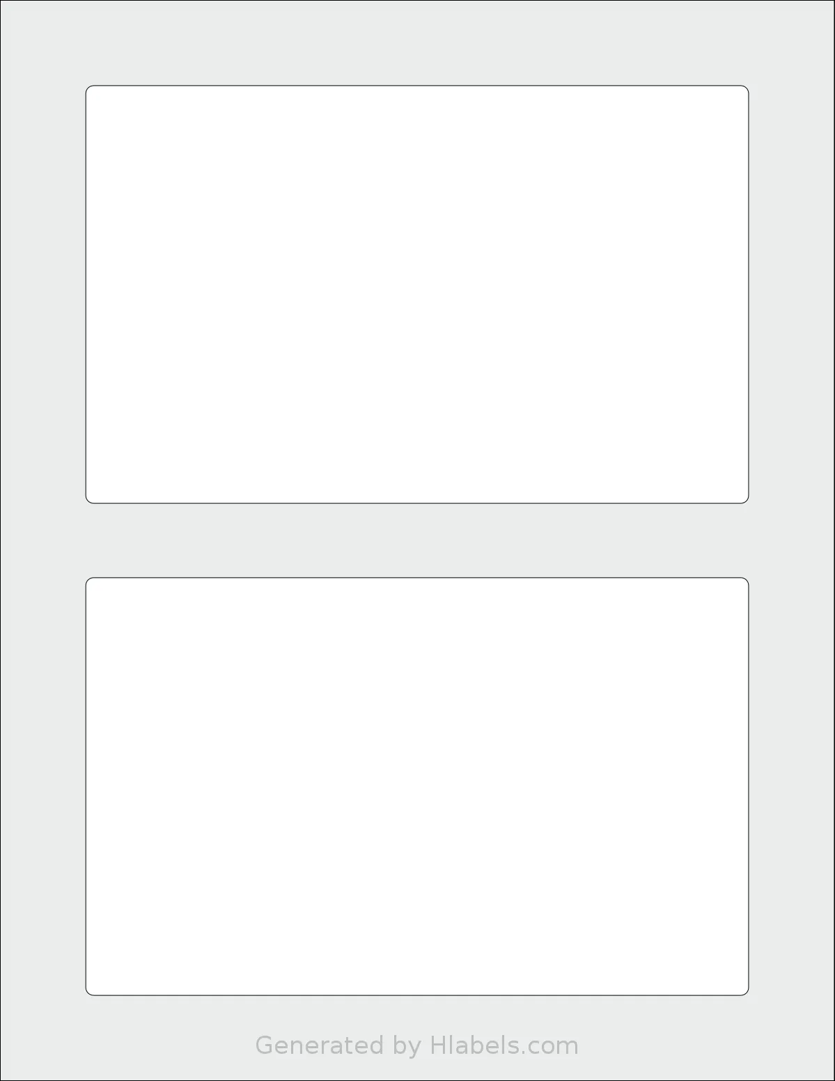 OfficeSmartLabels® O-LWST01 template with 2 rectangular 6.75 x 4.25 inch labels per sheet, on Letter-size adhesive blank label sheets.