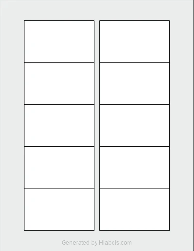 OnlineLabels® OL1125 Template OnlineLabels® OL1125 template with 10 rectangular 3.0625 x 1.8375 inch labels per sheet, on Letter-size adhesive blank label sheets.