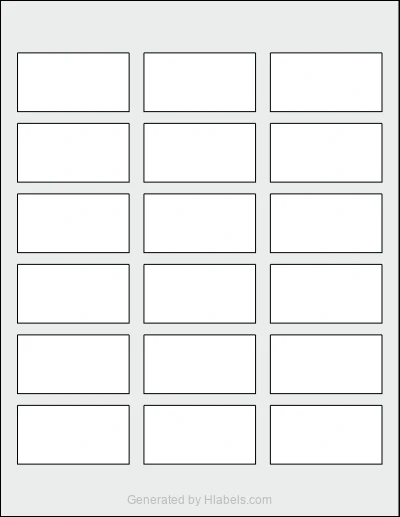 OnlineLabels® OL160 Template OnlineLabels® OL160 template with 18 rectangular 2.375 x 1.25 inch labels per sheet, on Letter-size adhesive blank label sheets.