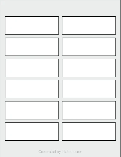 OnlineLabels® OL161 Template OnlineLabels® OL161 template with 12 rectangular 3.75 x 1.25 inch labels per sheet, on Letter-size adhesive blank label sheets.