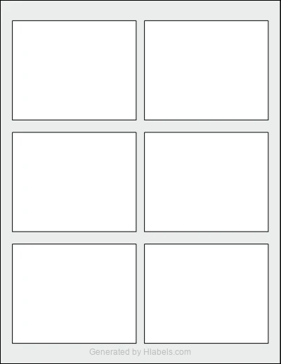 OnlineLabels® OL172 Template OnlineLabels® OL172 template with 6 rectangular 3.75 x 3 inch labels per sheet, on Letter-size adhesive blank label sheets.