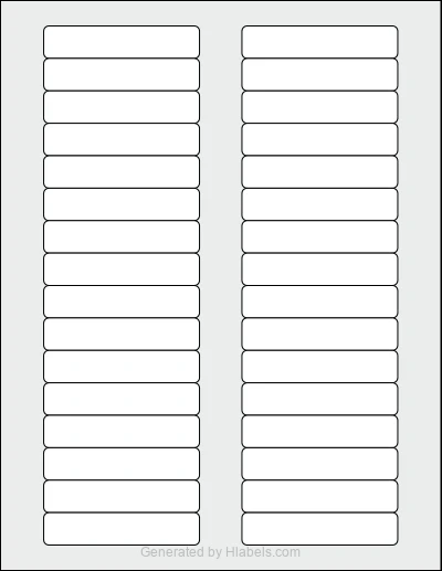 OnlineLabels® OL173 Template OnlineLabels® OL173 template with 32 rectangular 3 x 0.625 inch labels per sheet, on Letter-size adhesive blank label sheets.