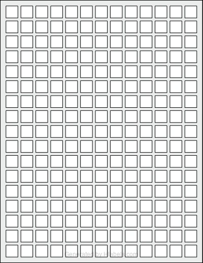 OnlineLabels® OL2050 Template OnlineLabels® OL2050 template with 221 square 0.5 x 0.5 inch labels per sheet, on Letter-size adhesive blank label sheets.