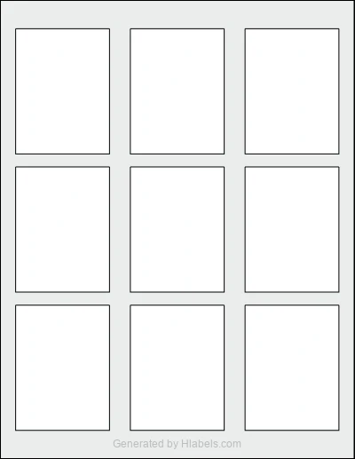 OnlineLabels® OL2522 Template OnlineLabels® OL2522 template with 9 rectangular 2.25 x 3 inch labels per sheet, on Letter-size adhesive blank label sheets.