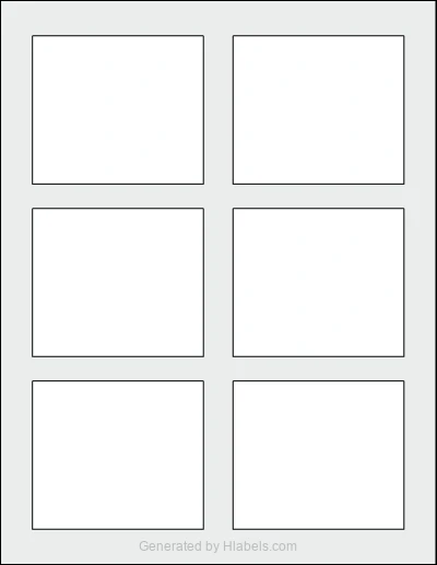 OnlineLabels® OL3187 Template OnlineLabels® OL3187 template with 6 rectangular 3.33 x 2.8839 inch labels per sheet, on Letter-size adhesive blank label sheets.