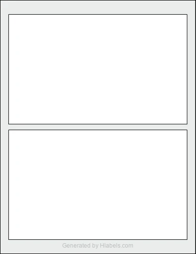 OnlineLabels® OL3537 Template OnlineLabels® OL3537 template with 2 rectangular 7.75 x 4.75 inch labels per sheet, on Letter-size adhesive blank label sheets.