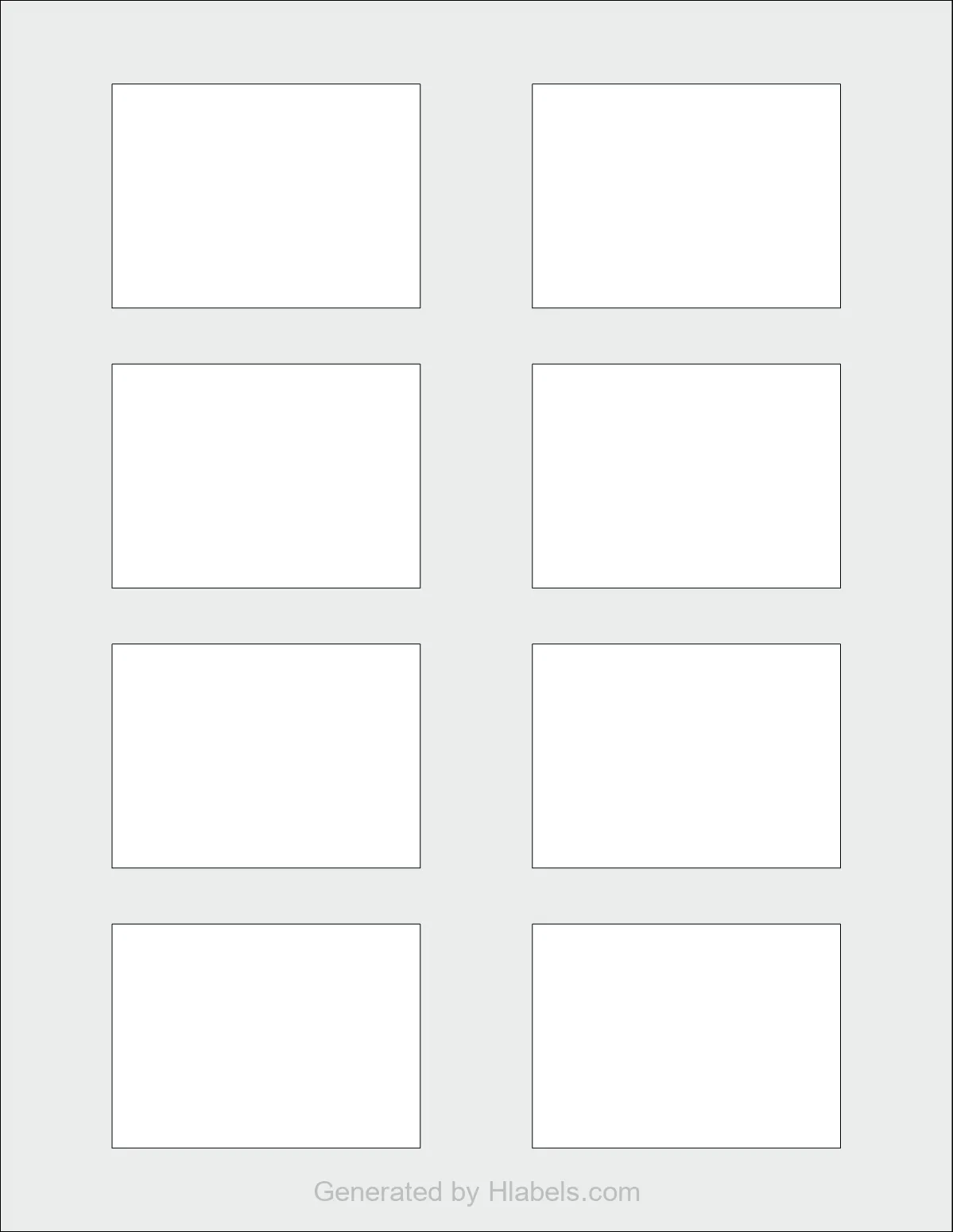 OnlineLabels® OL4648 template with 8 rectangular 2.75 x 2 inch labels per sheet, on Letter-size adhesive blank label sheets.