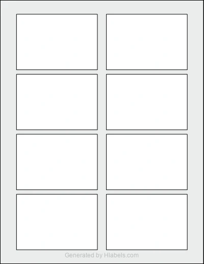 OnlineLabels® OL5030 Template OnlineLabels® OL5030 template with 8 rectangular 3.375 x 2.3125 inch labels per sheet, on Letter-size adhesive blank label sheets.