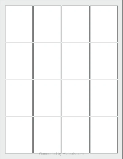 OnlineLabels® OL5051 Template OnlineLabels® OL5051 template with 16 rectangular 1.9 x 2.5 inch labels per sheet, on Letter-size adhesive blank label sheets.