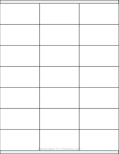 OnlineLabels® OL5350 Template OnlineLabels® OL5350 template with 21 rectangular 2.8333 x 1.5 inch labels per sheet, on Letter-size adhesive blank label sheets.