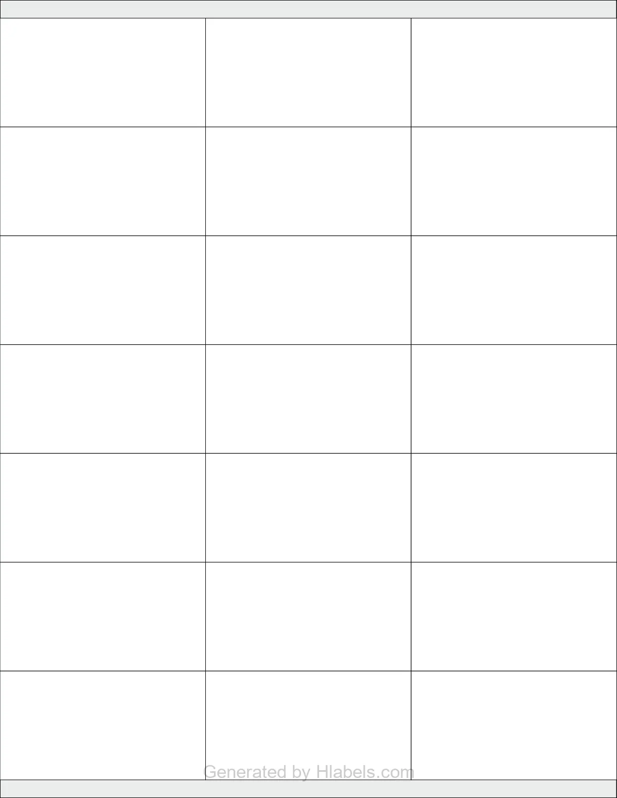 OnlineLabels® OL5350 template with 21 rectangular 2.8333 x 1.5 inch labels per sheet, on Letter-size adhesive blank label sheets.