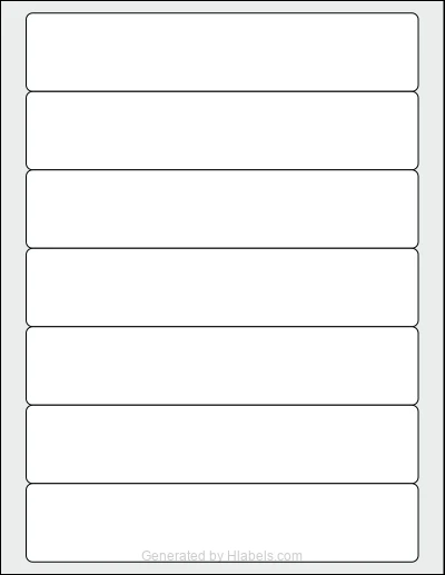OnlineLabels® OL5450 Template OnlineLabels® OL5450 template with 7 rectangular 7.5 x 1.5 inch labels per sheet, on Letter-size adhesive blank label sheets.