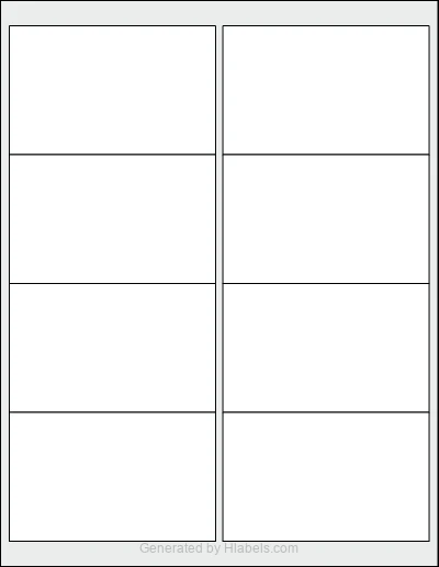 OnlineLabels® OL600 Template OnlineLabels® OL600 template with 8 rectangular 4 x 2.5 inch labels per sheet, on Letter-size adhesive blank label sheets.