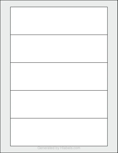 OnlineLabels® OL7000 Template OnlineLabels® OL7000 template with 5 rectangular 7 x 2 inch labels per sheet, on Letter-size adhesive blank label sheets.