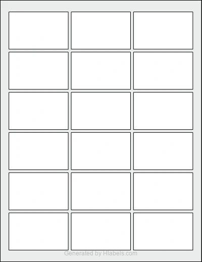 OnlineLabels® OL800 Template OnlineLabels® OL800 template with 18 rectangular 2.5 x 1.563 inch labels per sheet, on Letter-size adhesive blank label sheets.