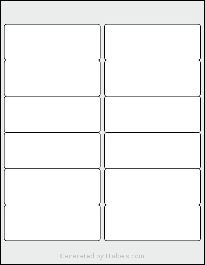 Premium® PLS134 Template Premium® PLS134 template with 12 rectangular 4 x 1.5 inch labels per sheet, on Letter-size adhesive blank label sheets.