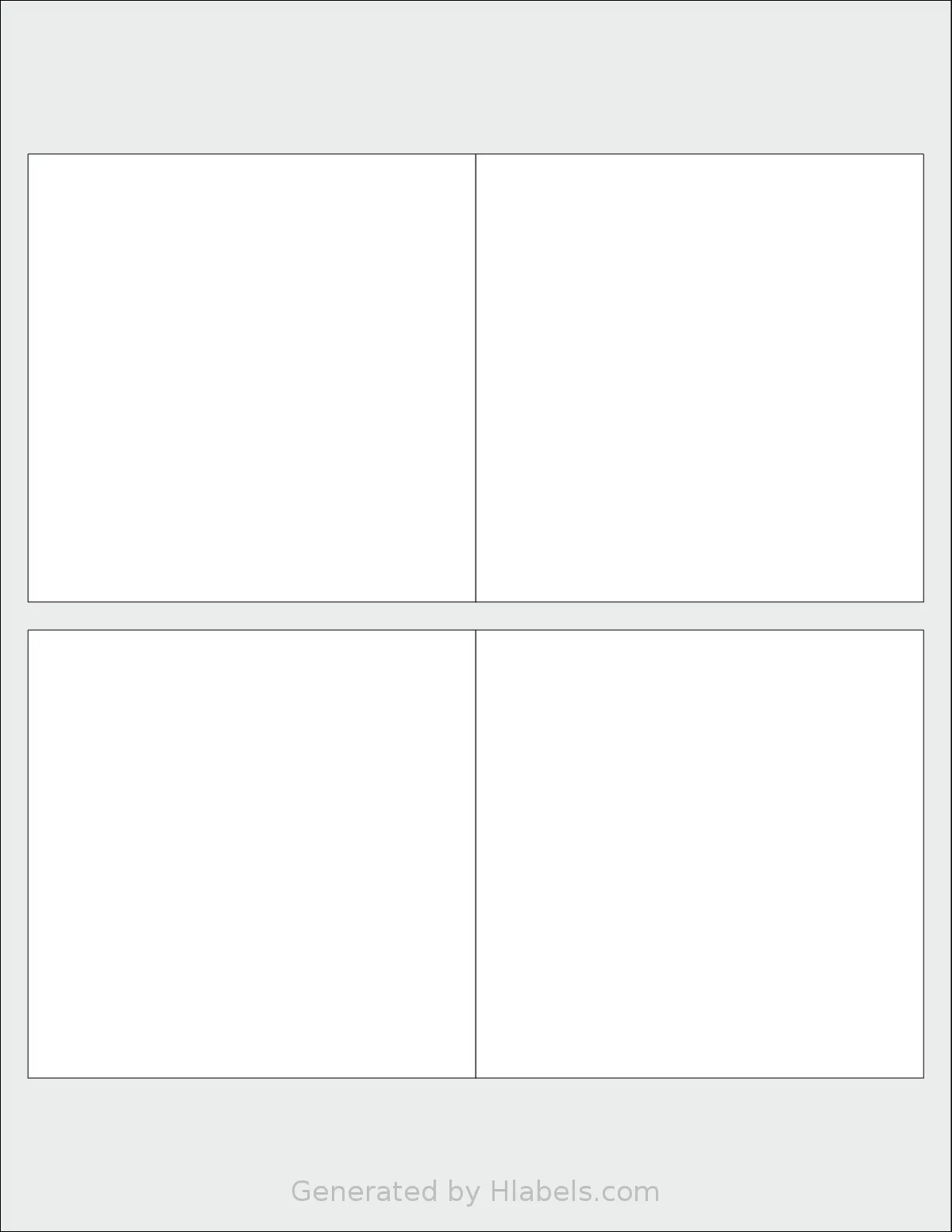 Premium® PLS230 template with 4 square 4 x 4 inch labels per sheet, on Letter-size adhesive blank label sheets.