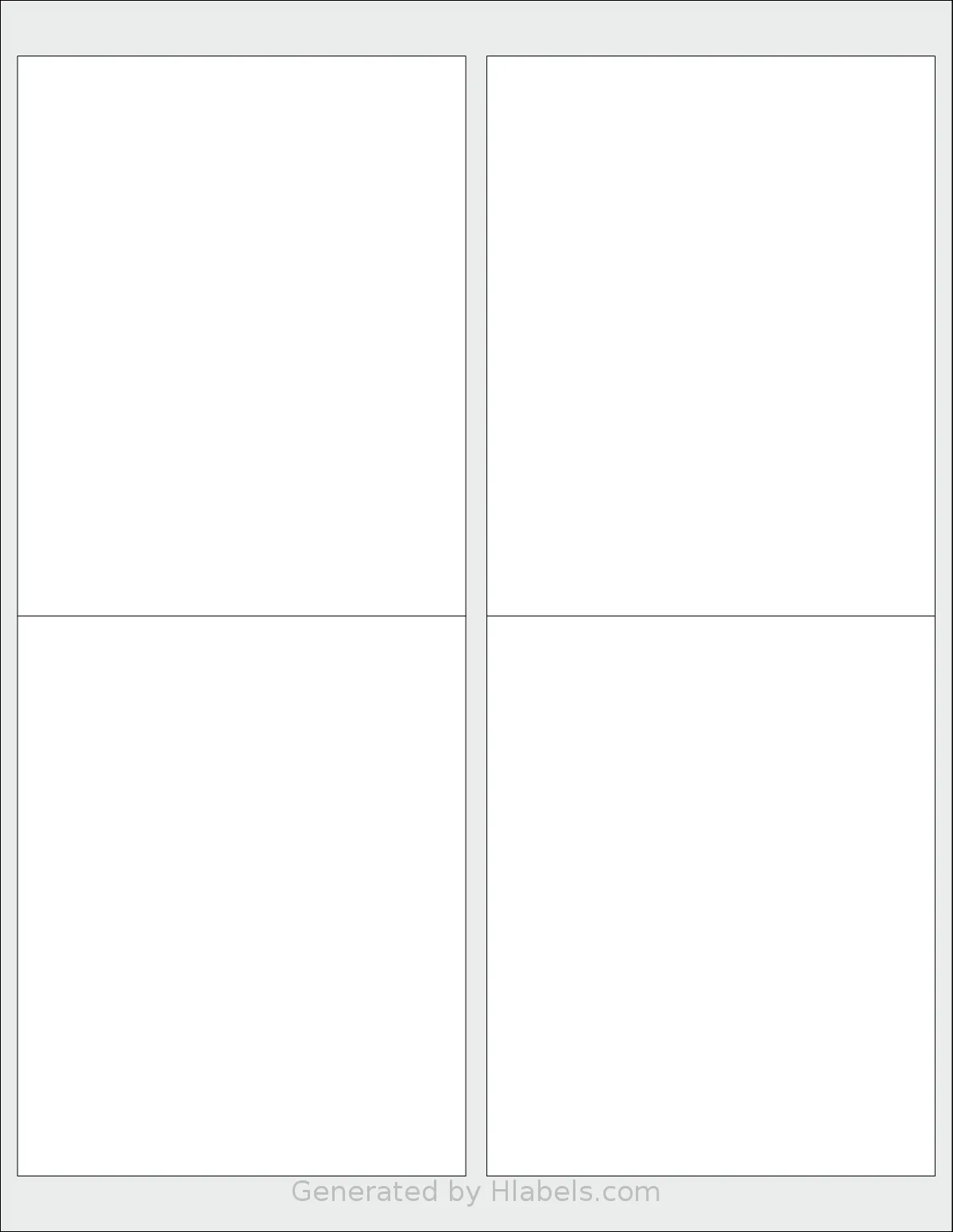 Premium® PLS450 template with 4 rectangular 4 x 5 inch labels per sheet, on Letter-size adhesive blank label sheets.
