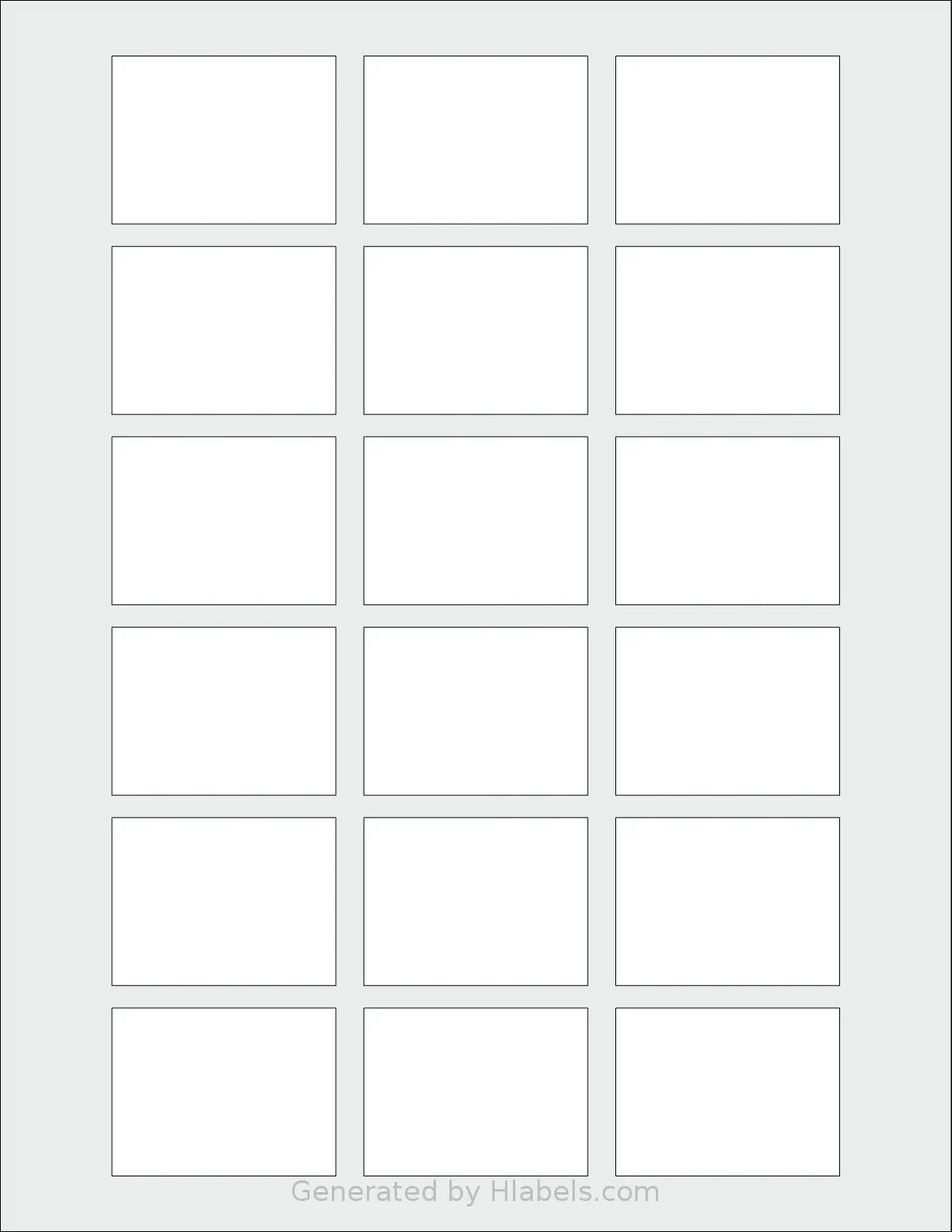 Premium® PLS619 template with 18 rectangular 2 x 1.5 inch labels per sheet, on Letter-size adhesive blank label sheets.