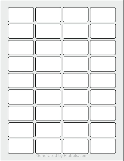 SheetLabels® SL1007 Template SheetLabels® SL1007 template with 36 rectangular 1.75 x 1 inch labels per sheet, on Letter-size adhesive blank label sheets.