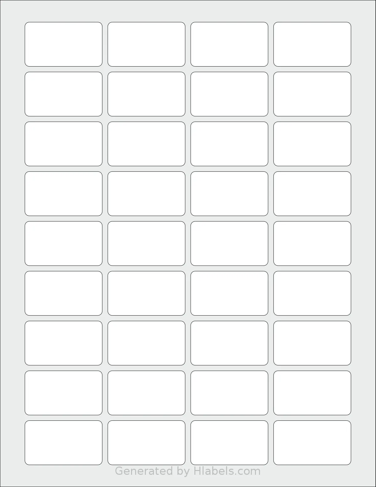 SheetLabels® SL1007 template with 36 rectangular 1.75 x 1 inch labels per sheet, on Letter-size adhesive blank label sheets.