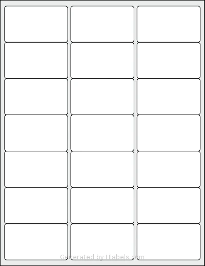SheetLabels® SL1337 template with 21 rectangular 2.625 x 1.5 inch labels per sheet, on Letter-size adhesive blank label sheets.