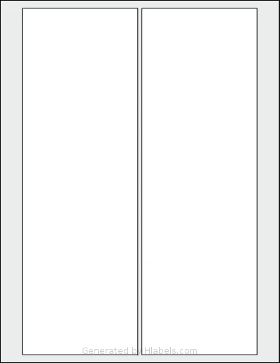 SheetLabels® SL1383 Template SheetLabels® SL1383 template with 2 rectangular 3.5 x 10.5 inch labels per sheet, on Letter-size adhesive blank label sheets.