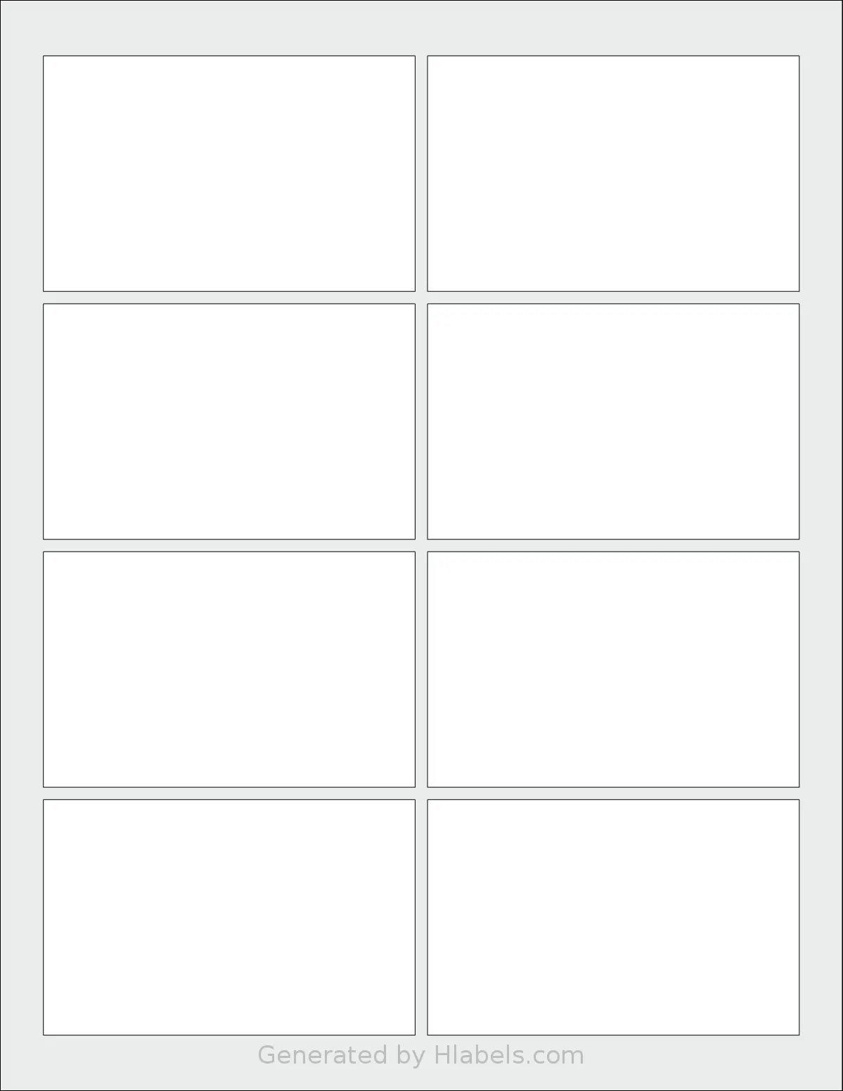 SheetLabels® SL1492 template with 8 rectangular 3.75 x 2.375 inch labels per sheet, on Letter-size adhesive blank label sheets.
