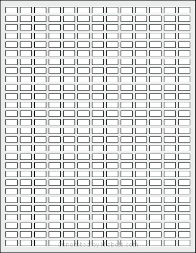 SheetLabels® SL1518 template with 364 rectangular 0.5 x 0.25 inch labels per sheet, on Letter-size adhesive blank label sheets.