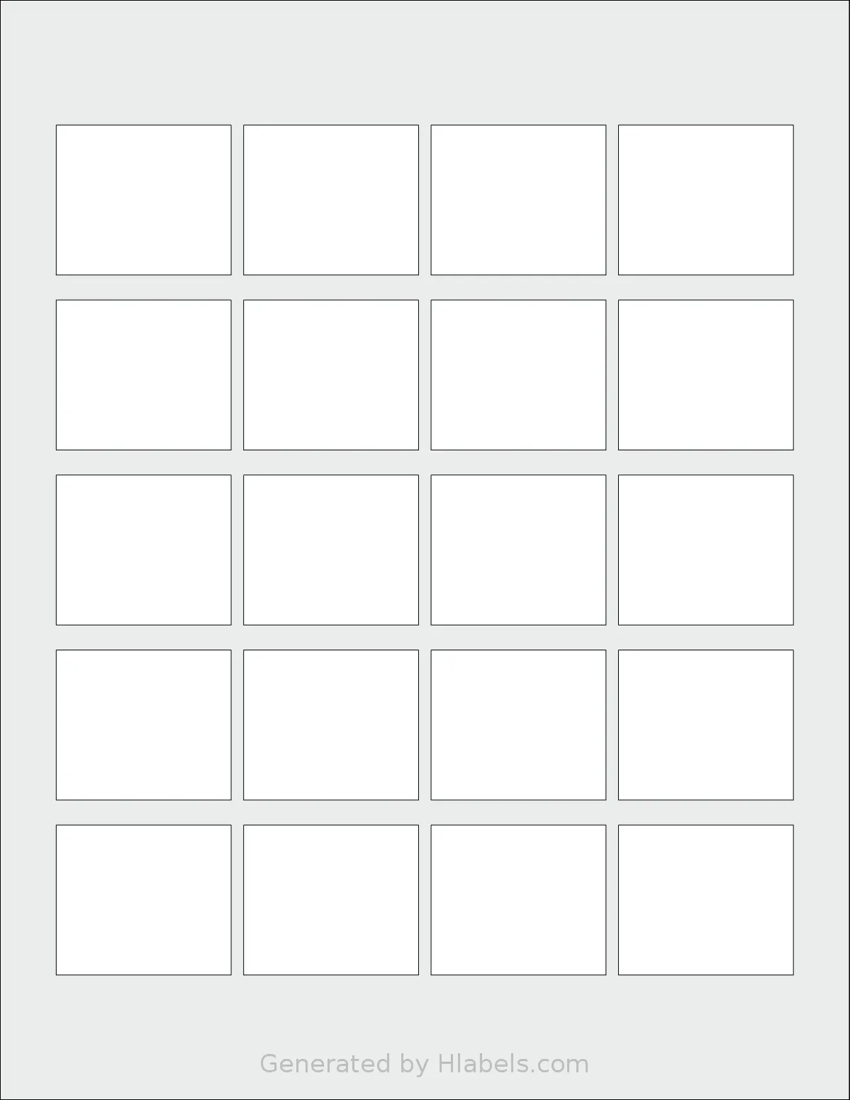 SheetLabels® SL1552 template with 20 rectangular 1.75 x 1.5 inch labels per sheet, on Letter-size adhesive blank label sheets.