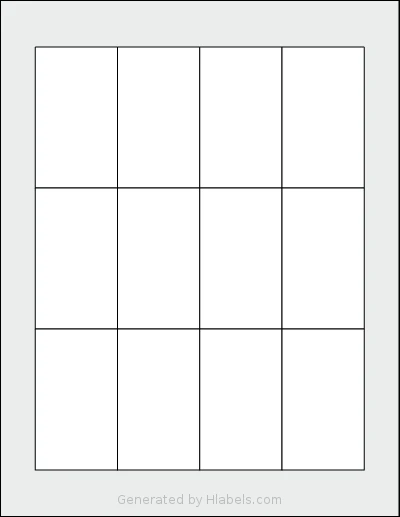 SheetLabels® SL1604 Template SheetLabels® SL1604 template with 12 rectangular 1.75 x 3 inch labels per sheet, on Letter-size adhesive blank label sheets.