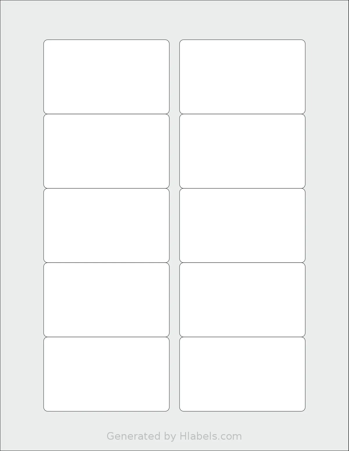 SheetLabels® SL302 template with 10 rectangular 3.062 x 1.8125 inch labels per sheet, on Letter-size adhesive blank label sheets.