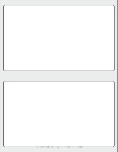SheetLabels® SL506 template with 2 rectangular 8 x 4.75 inch labels per sheet, on Letter-size adhesive blank label sheets.